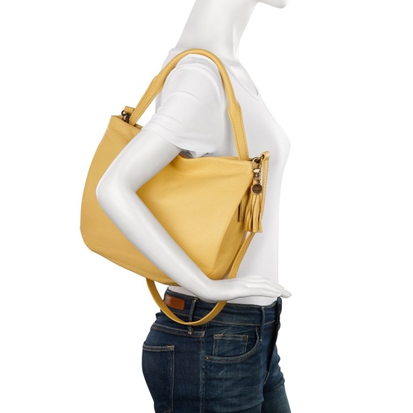 🆕 The Sak pebbled leather yellow crossbody bag - Picture 4 of 8